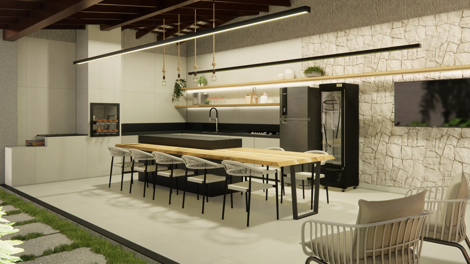 Espaço Gourmet com Piscina e Vista Urbana — imagem 6