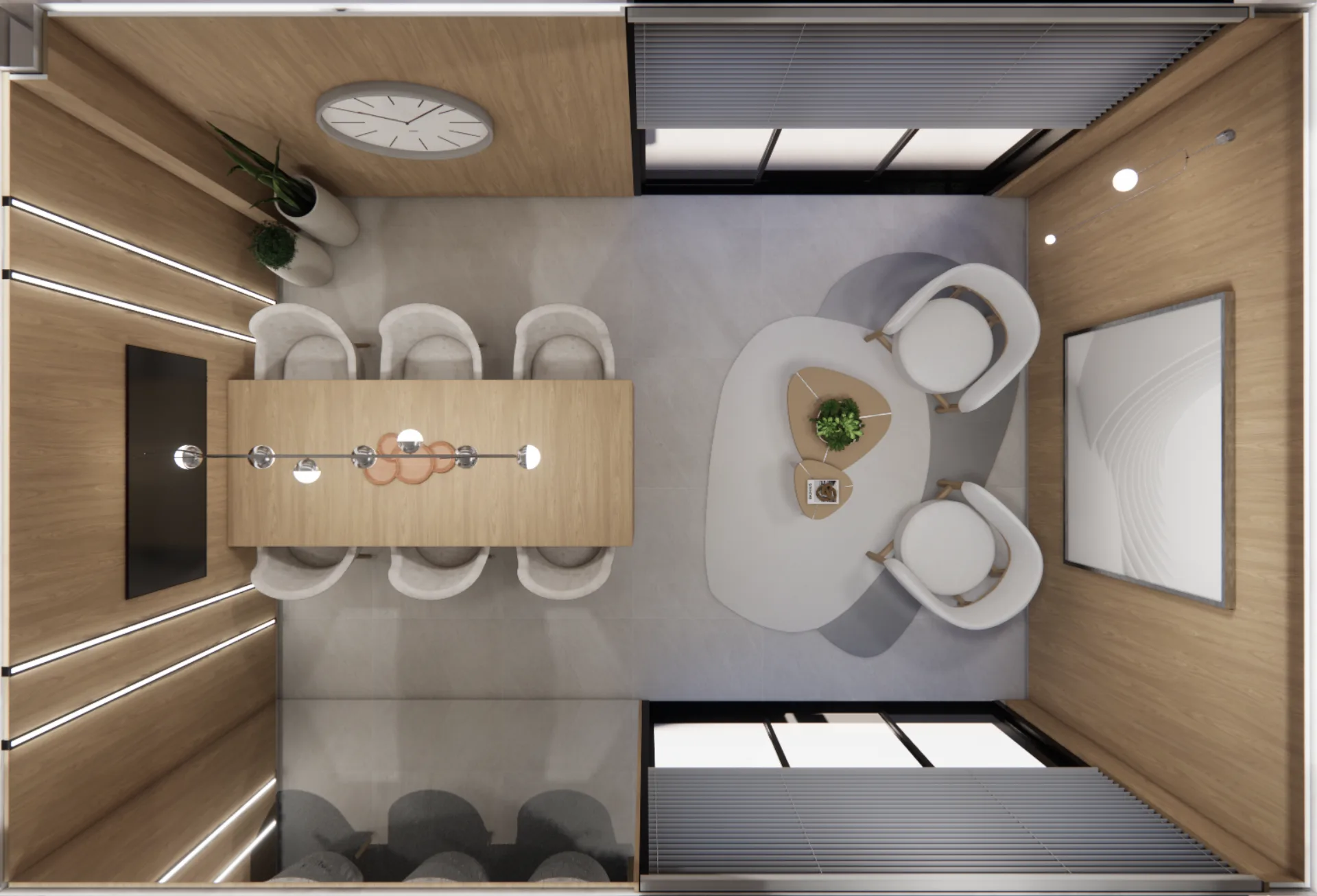 Sala de Estar Alto Padrão com Tons Neutros — imagem 2